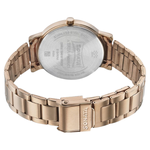 NS8164WM01 Sonata Play Blue Dial Women Watch With Stainless Steel Strap 5 Sonata Play Blue Dial