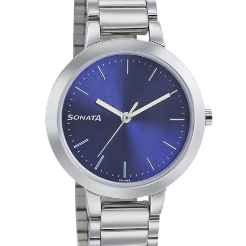 Sonata Quartz Analog Blue Dial
