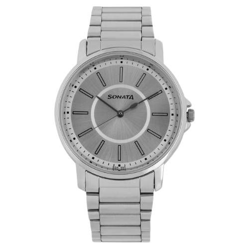 Sonata Quartz Analog Silver Dial