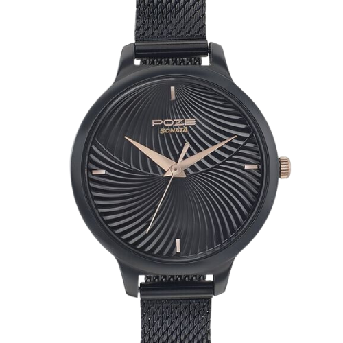 Poze by Sonata Quartz Analog Black Dial