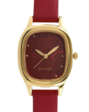 Sonata Quartz Analog Red Dial