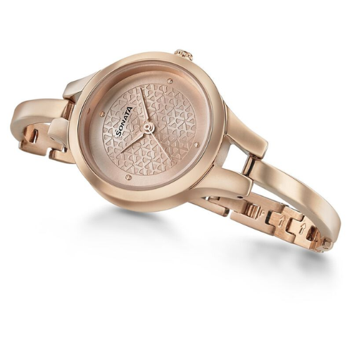 NS8151WM05 Sonata Mission Mangal Rose Gold Dial Women Watch With Stainless Steel Strap 5 Sonata Mission Mangal Rose Gold Dial Women Watch