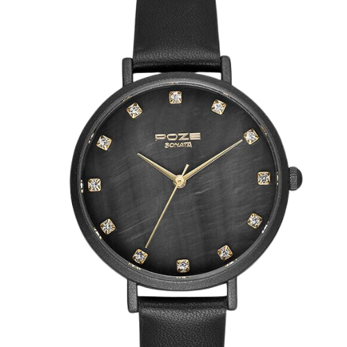 Poze by Sonata Quartz Analog Black Dial