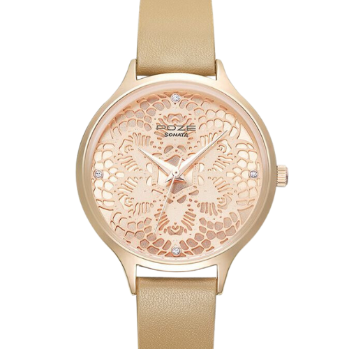 Poze by Sonata Quartz Analog Pink Dial