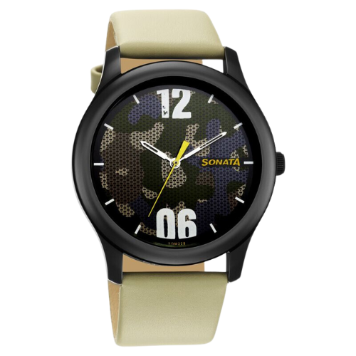 Sonata Quartz Analog Multicoloured Dial