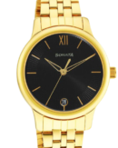 Sonata Classic Gold Black Dial