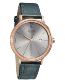 Sonata Quartz Analog with Date Grey Dial Leather Strap Watch for Men