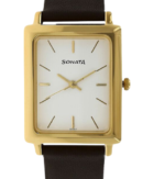 Sonata Quartz Analog White Dial