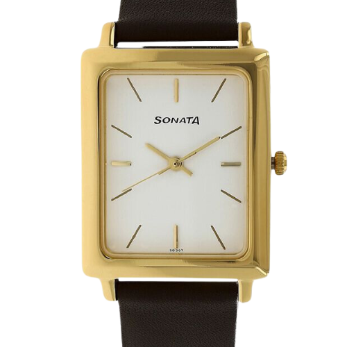 Sonata Quartz Analog White Dial