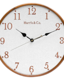 HARRIS & CO. CLOCKMASTERS Luxury Wooden Wall Clock