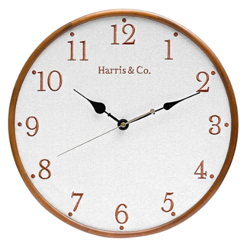 HARRIS & CO. CLOCKMASTERS Luxury Wooden Wall Clock