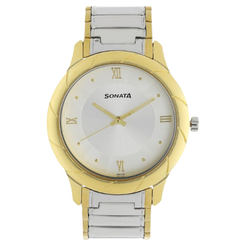 Sonata Quartz Analog White Dial