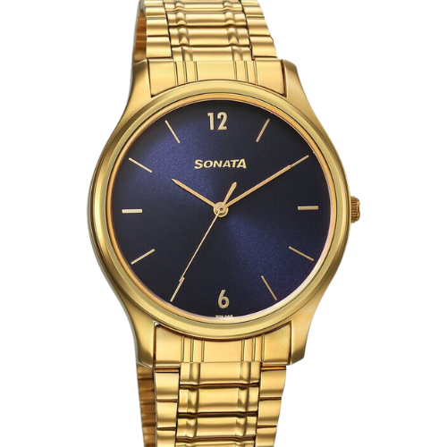 Sonata Quartz Analog Blue Dial