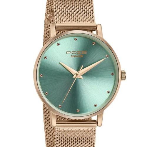 Sonata Poze Quartz Analog Green Dial