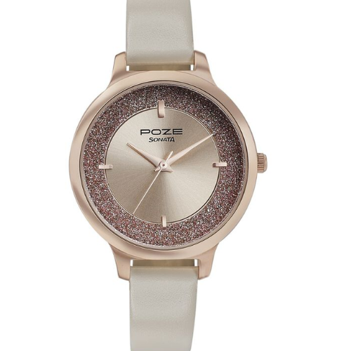 Poze by Sonata Quartz Analog Pink Dial
