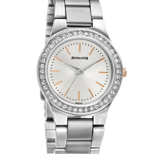 Sonata Blush It Up Silver Dial