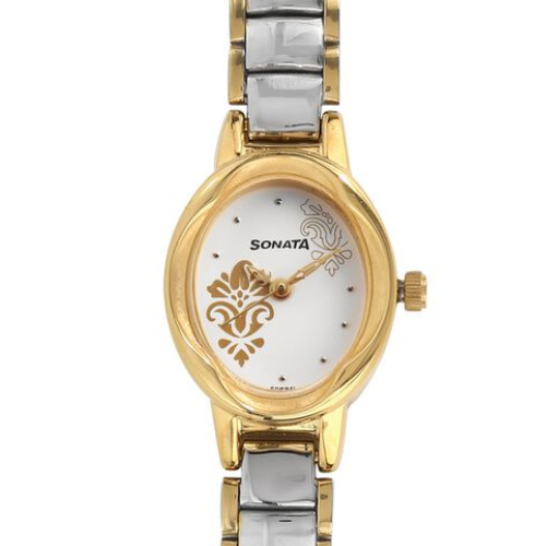 Sonata Quartz Analog White Dial