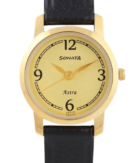 Sonata Quartz Analog Champagne Dial