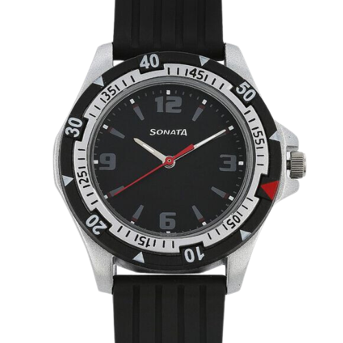 SF Quartz Analog Black Dial