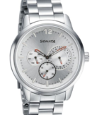 Sonata Quartz Analog Silver Dial Metal Strap Watch for Men