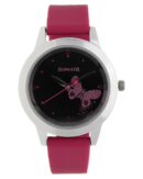 Sonata Quartz Analog Black Dial