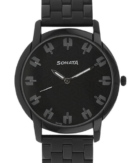 Sonata Quartz Analog Black Dial