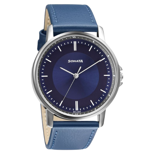 Sonata Quartz Analog Blue Dial