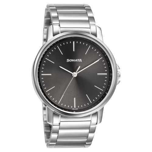 Sonata Quartz Analog Grey Dial