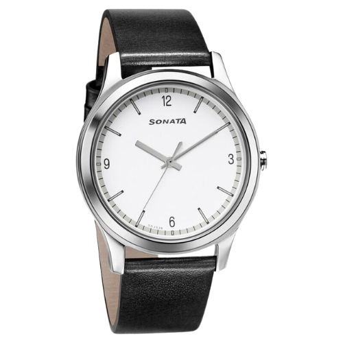 Sonata Quartz Analog White Dial