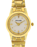 Sonata Quartz Analog White Dial