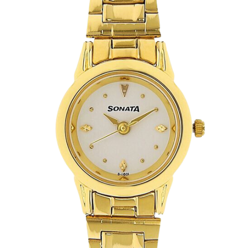 Sonata Quartz Analog White Dial