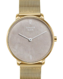 Sonata Sleek Gold-Toned Mesh Bracelet Watch