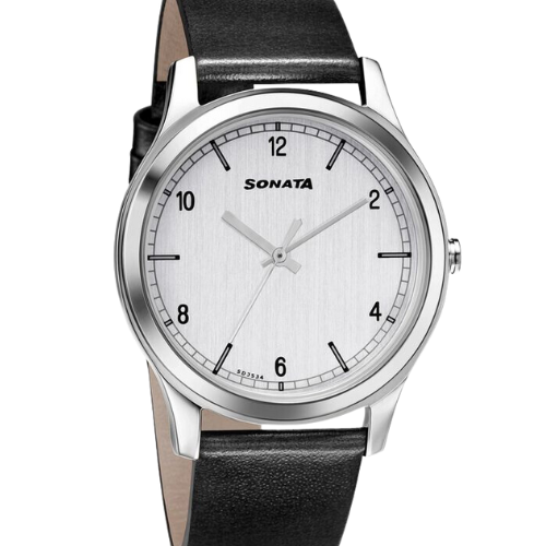 Sonata Quartz Analog Silver Dial
