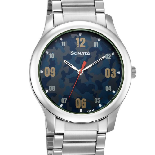 Sonata Quartz Analog Multicoloured Dial
