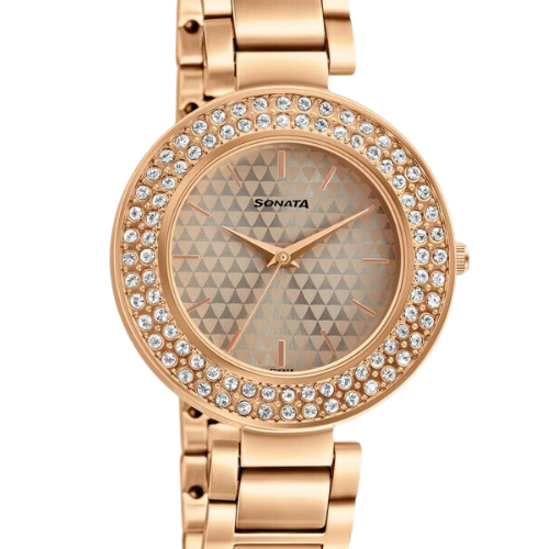 Sonata Blush It Up Rose Gold Dial