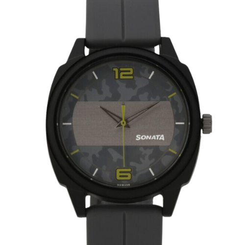Camo Multicoloured Dial Plastic Strap Watch for Men