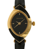 Sonata Quartz Analog Black Dial Leather Strap Watch for Women
