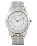 Sonata Quartz Analog Silver Dial Stainless Steel Strap Watch for Men