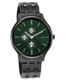Sonata Quartz Multifunction Green Dial Stainless Steel Strap Watch for Men