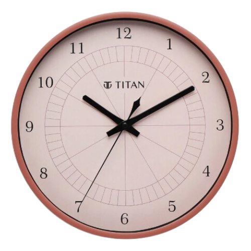 Titan Classic Quartz Analog Pink Dial Wall Clock