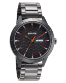 Sonata Quartz Analog with Day and Date Black Dial