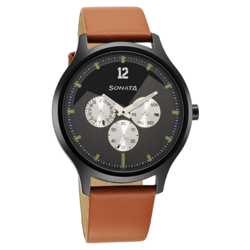 Sonata Force Quartz Multifunction Grey Dial