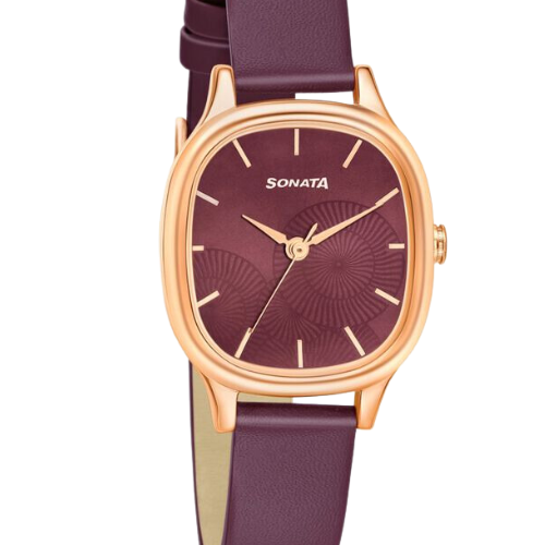 Sonata Linnea Maroon Dial Women Watch