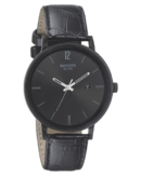 Sonata Quartz Analog with Date Black Dial Leather Strap Watch for Men