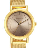 Sonata Essentials Beige Dial Stainless Steel Strap Watch for Women