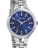 Sonata Steel Daisies Blue Dial