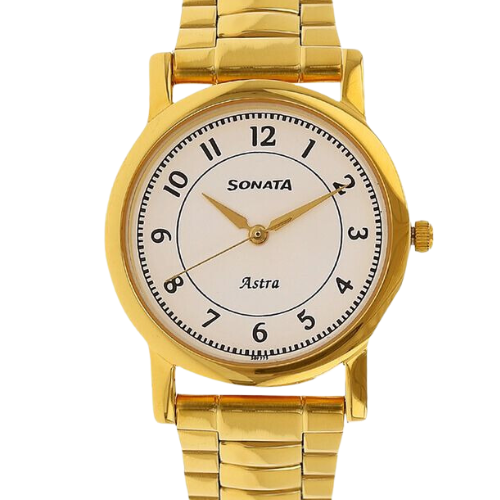 Sonata Quartz Analog White Dial