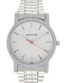 Sonata Quartz Analog White Dial