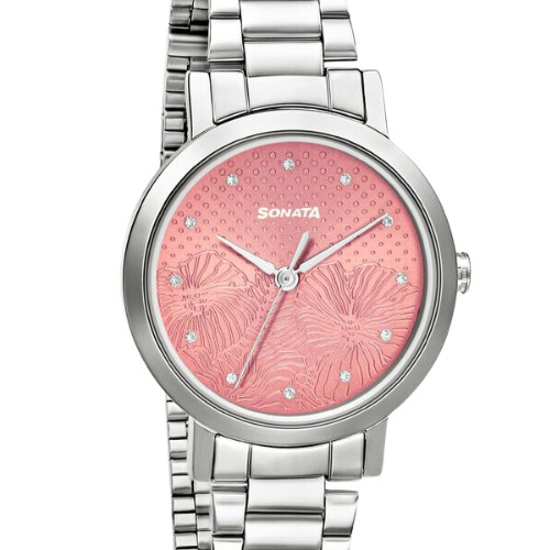 Sonata Linnea Pink Dial Women Watc