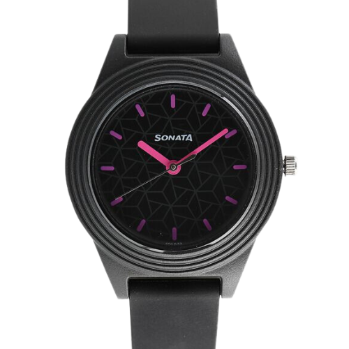 Sonata Colorpop Black Dial